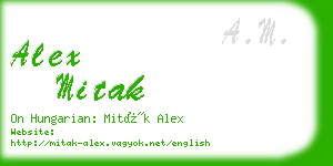alex mitak business card